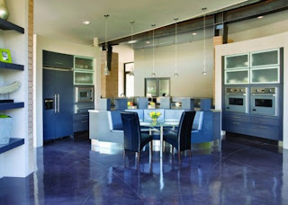 disenos de azulejos azules de interiores para piso