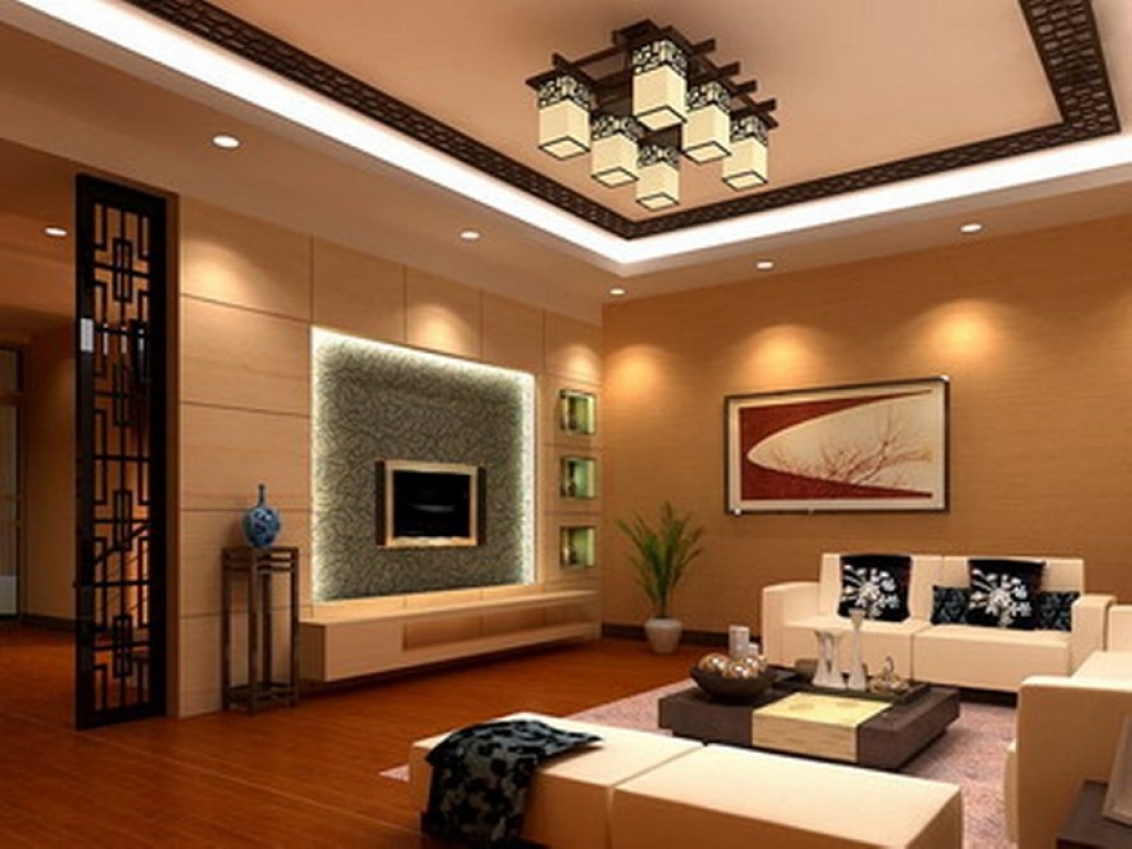 Best 70 modern  living  room  interior designs  POP false 