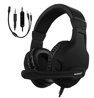 NUBWO Gaming Headset, Xbox One PS4 Headset, Noise Cancelling Over Ear Gaming Headphone Mic, Comfort Earmuffs, Lightweight, Easy Volume Control for Xbox 1 S/X Playstation 4 Computer Laptop(Black)