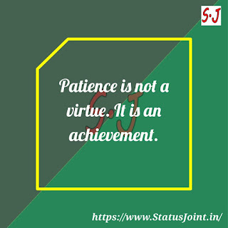 Patience Status For Whatsapp In English