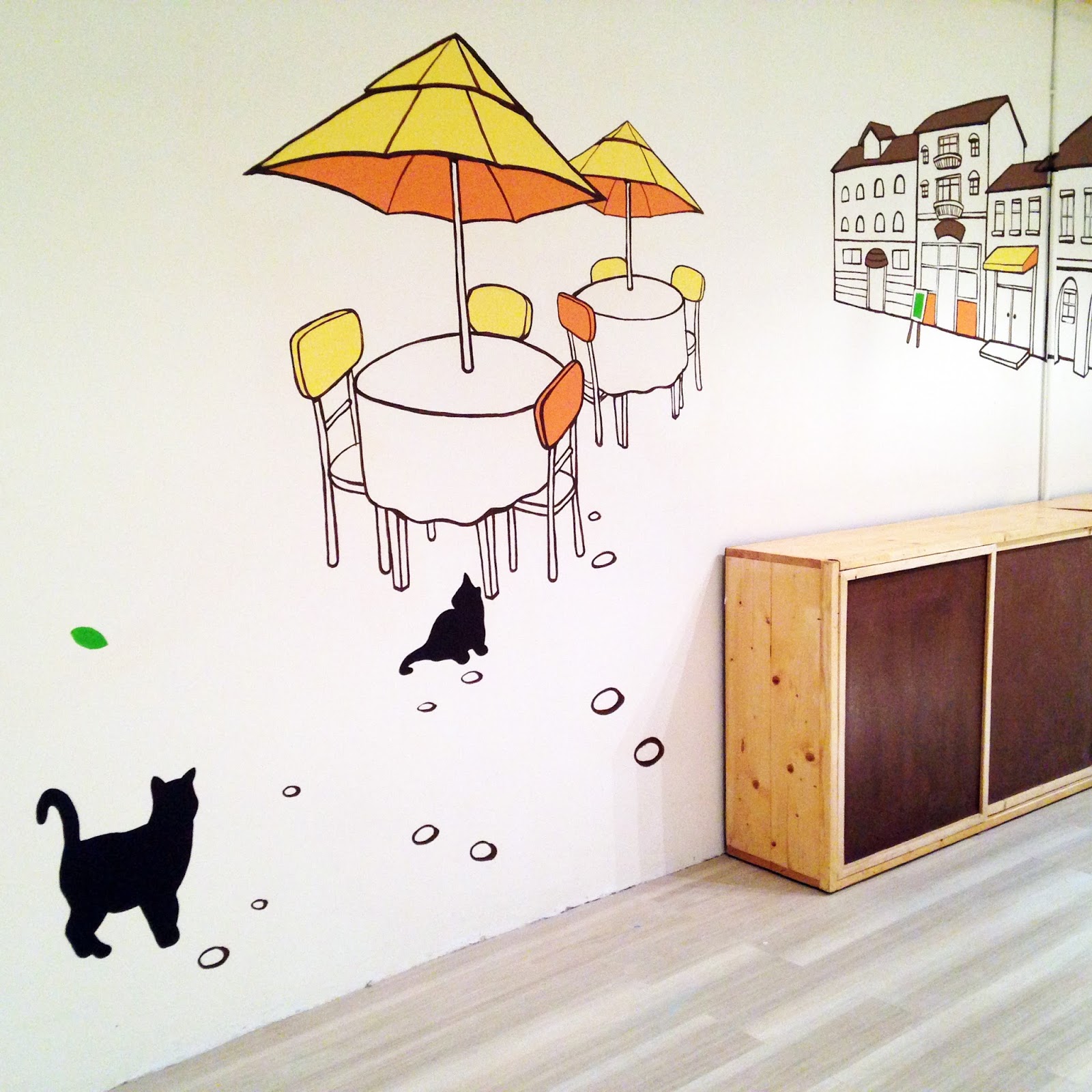  WARNA  ARTS MURAL PURRADISE CAT  CAFE