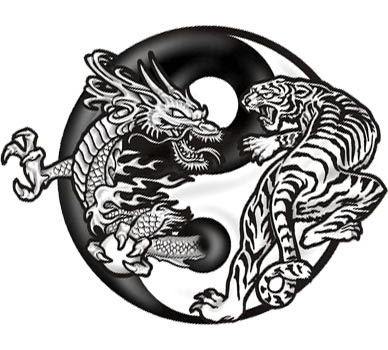 SciFi and Fantasy Art Tiger Dragon Love Tattoo by Sam Mc