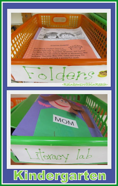 photo of: Use of Folders for Organization in Kindergarten