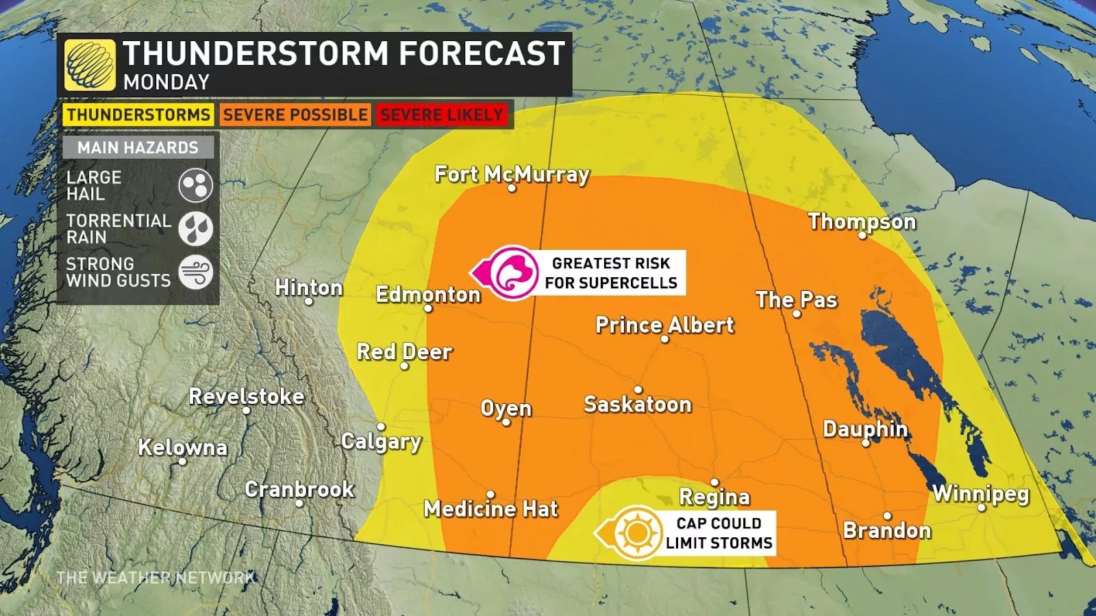 Stifling Temperatures and Storms Continue over the Prairies This Week