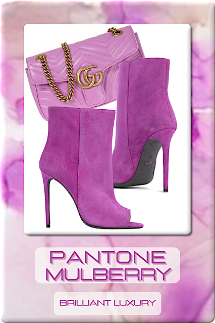 ♦Pantone Fashion Color Mulberry #pantone #fashioncolor #purple #shoes #bags #brilliantluxury