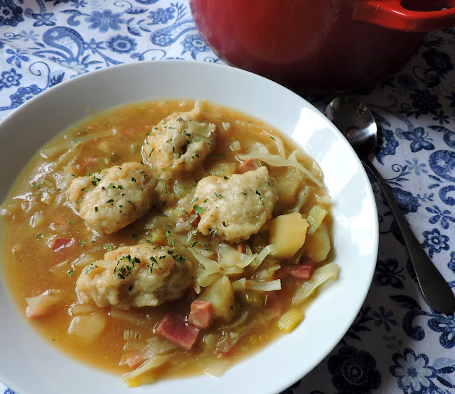 Winter Vegetable Soup with Cheese Dumplings