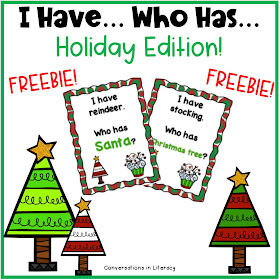 I Have Who Has Holiday Edition Freebie game
