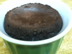 chocolate lava cake in ramekin