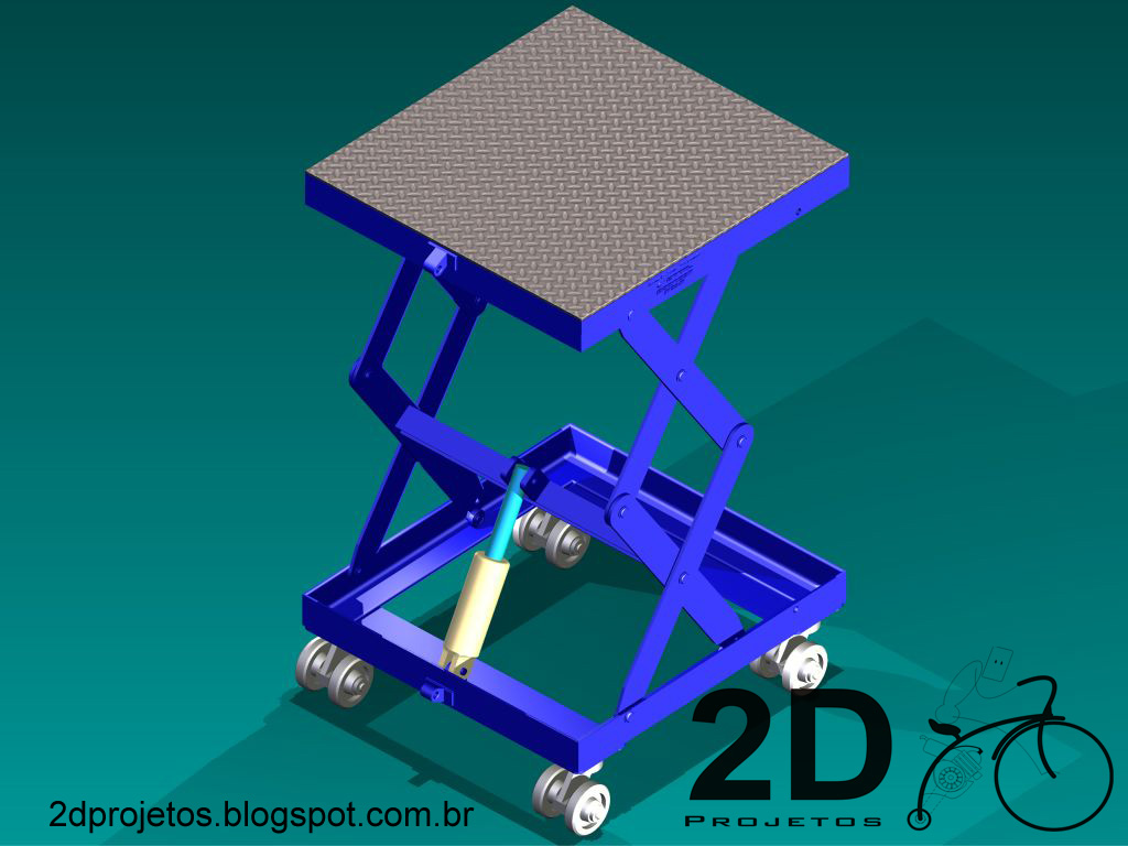 plataforma elevatória, 3D CAD Model Library