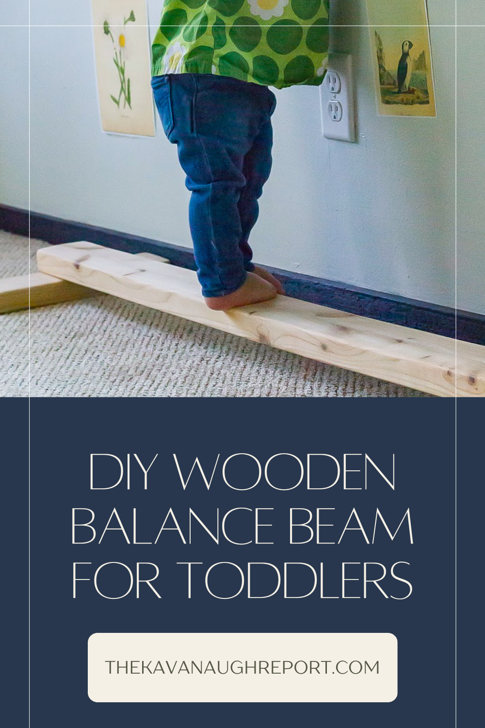 This simple DIY wooden balance beam is perfect for toddlers who are interested in learning gross motor skills. Easy to create and hours of fun for your Montessori inspired home.