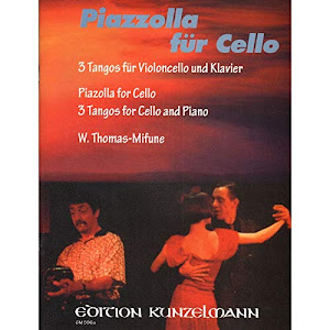 Partition classique KUNZELMANN PIAZZOLA FUR CELLO - 3 TANGOS FUR VIOLONCELLO UND KLAVIER Violoncelle