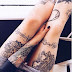 Beautiful Women Thigh Tattoos Designs with Letters