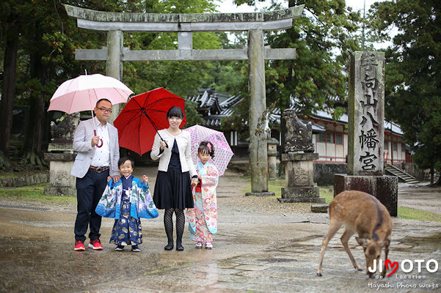 手向山八幡宮での七五三出張撮影