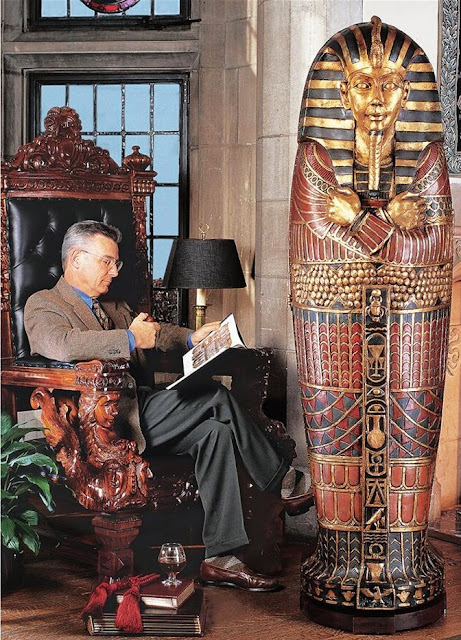 Life-Size King Tutankhamun Sarcophagus Coffin Storage Cabinet