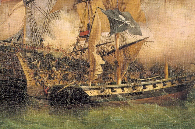 Посадка на пиратский корабль  Луи Гарнере, 1837 г.