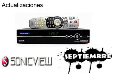 Actualizaciones Sonicview  01 Septiembre 2013