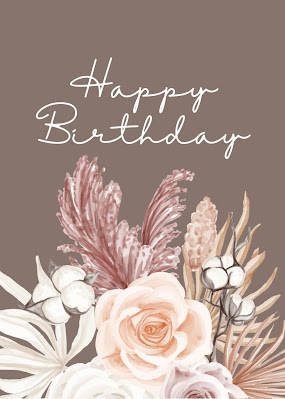 Happy Birthday Wishes And Greeting Cards - Floral Watercolor  Aesthetic Themed Cards