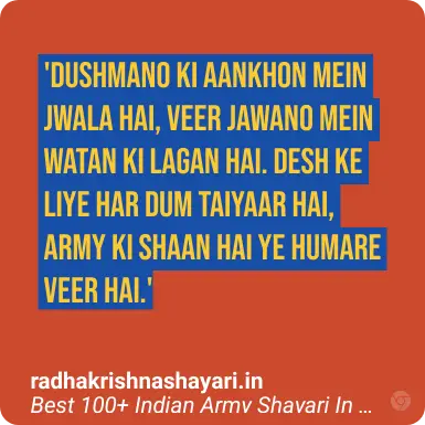 Best Indian Army Shayari