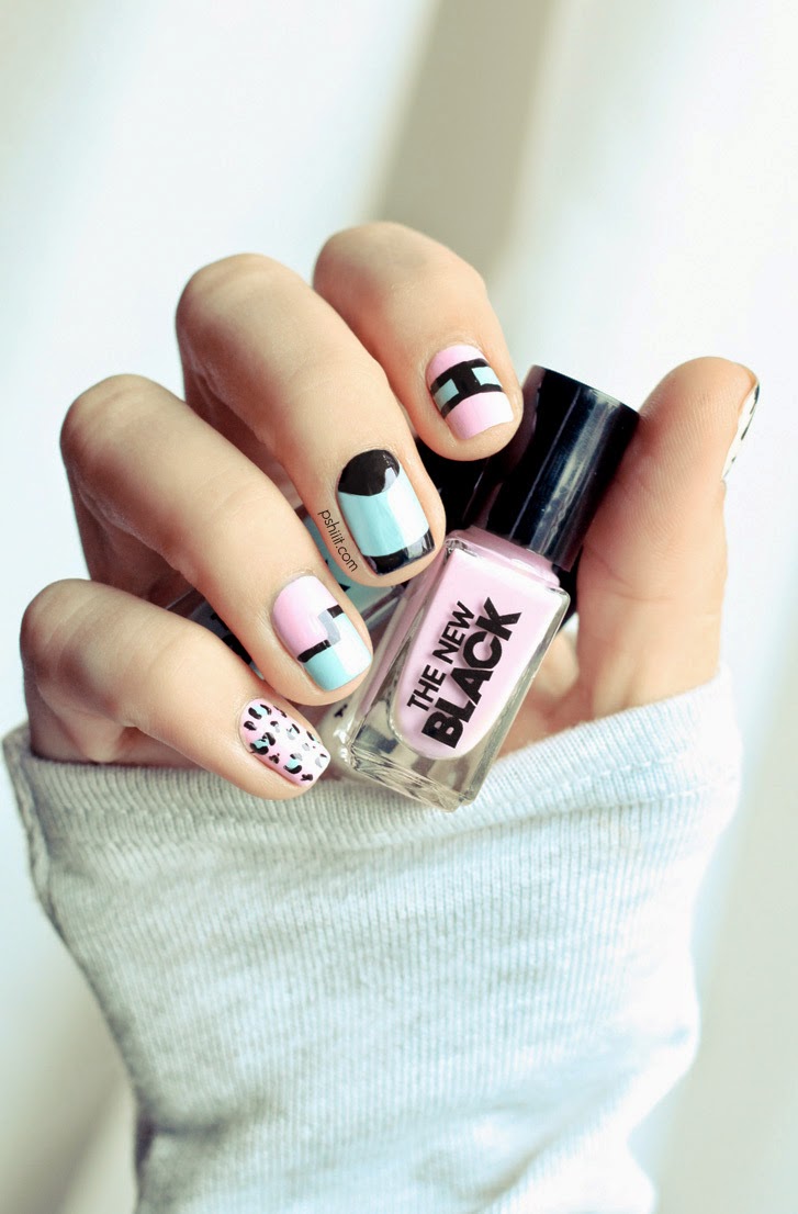 stunning black nail art