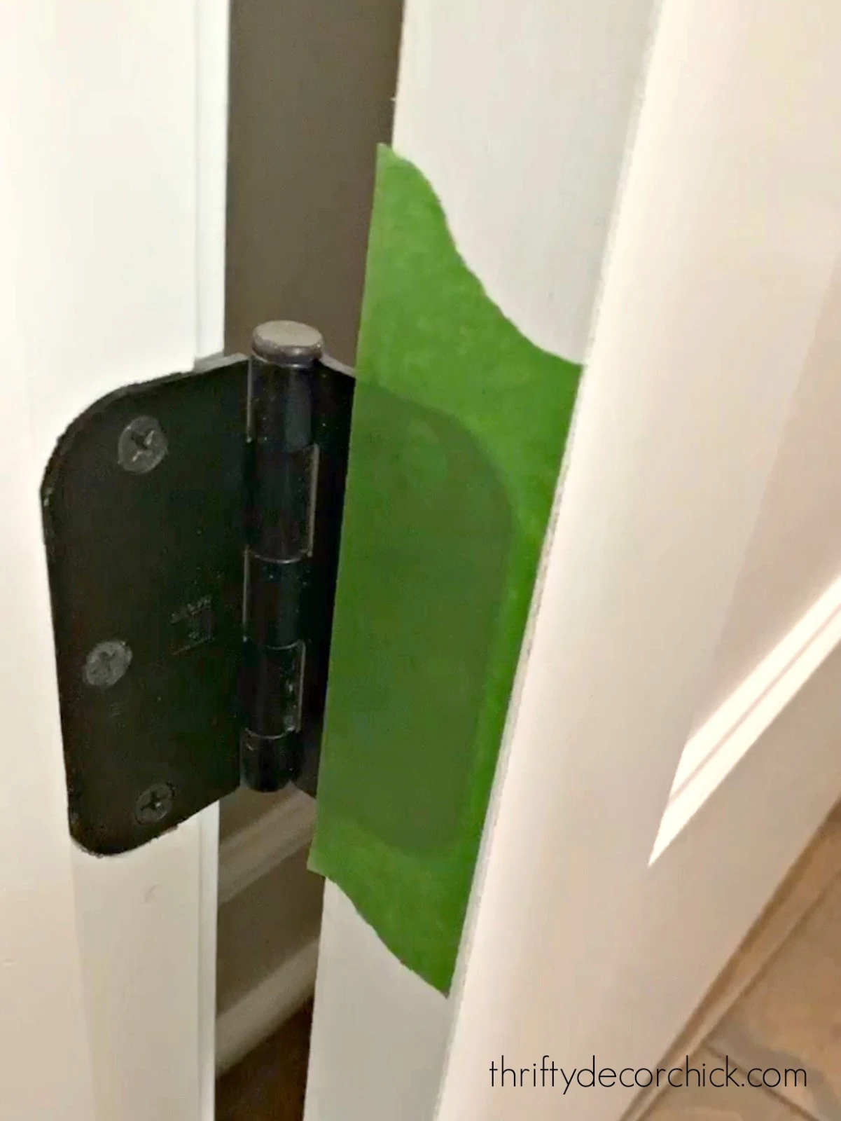 taping off door hinges