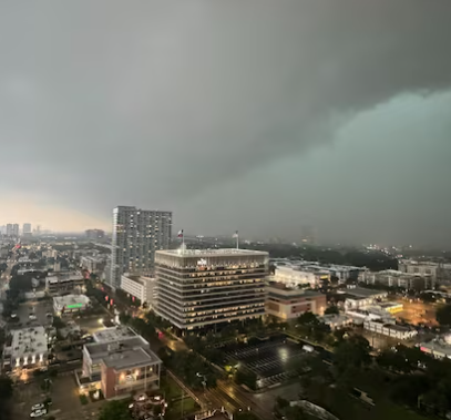  A hurricane-force storm destroys buildings, uproots trees, and kills four people in Houston