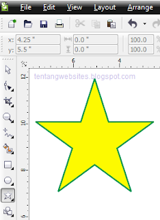  Fungsi polygon tool pada toolbox corelDraw Fungsi polygon tool pada toolbox corelDraw 