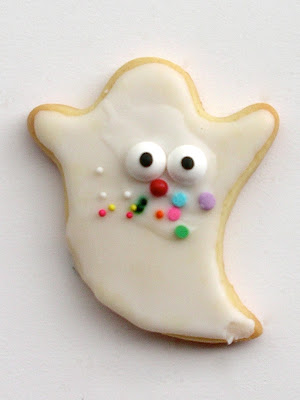 toddler decorated halloween cookie