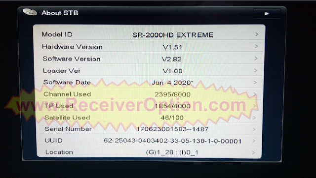 STARSAT SR-2000HD EXTREME RECEIVER NEW SOFTWARE V2.82