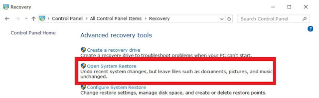 Open System Restore