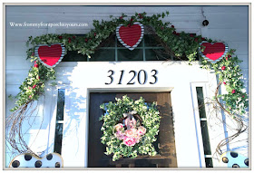 Valentines Day Front Porch-Decor-Heart Garland-Wreath-From My Front Porch To Yours