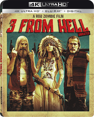 4K ULTRA HD Blu-ray cover for Rob Zombie's 3 FROM HELL!