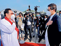 Pakistani PM Imran Khan arrives in Sri Lanka.