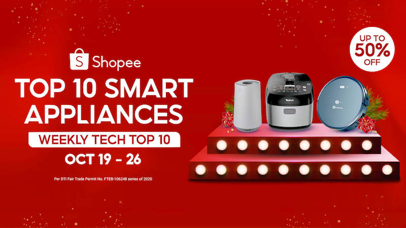 Get a smart appliance for as low as PHP 3,150 in Shopee's Weekly Tech Top 10!