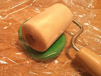 Recipe for Danish kajkage, roll out marzipan 2