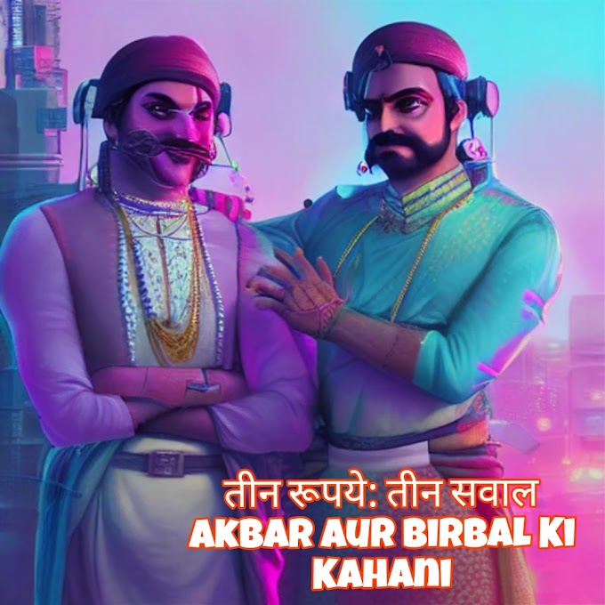 तीन रूपये: तीन सवाल - Akbar Aur Birbal Ki Kahani 