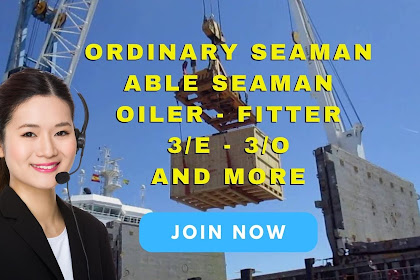 Hiring Oiler, Fitter, 3rd Engineer, O/S, Able Seaman, 3/O For General Cargo Vessel