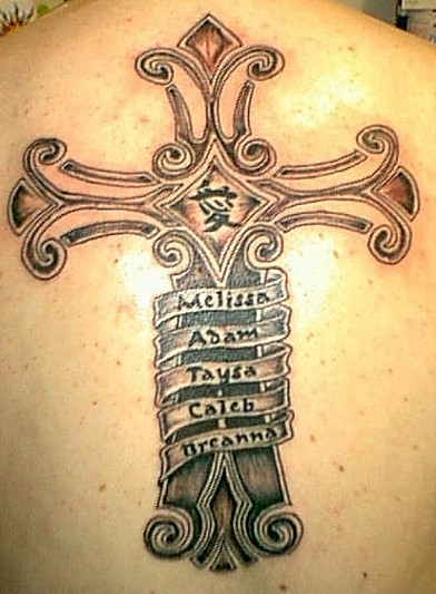 cross tattoos for women on back. tattoo Women Cross Tattoos
