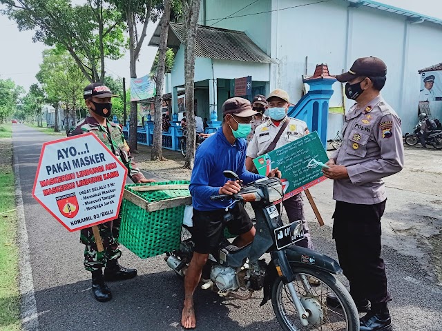 Sisir Desa-desa di wilayah Kec. Bulu, aparat Gabungan ingatkan warga Tetap disiplin laksanakan Prokes