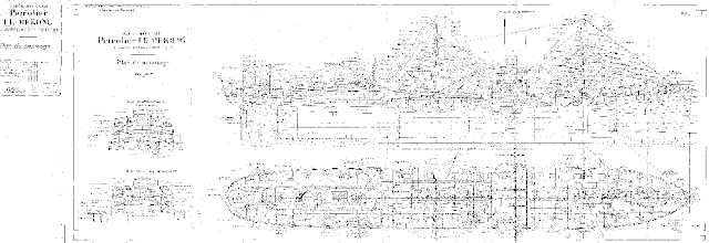 free ship plan, french, cargo ship, cargo vessel