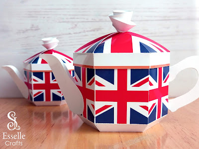 Union Flag Teapots by Esselle Crafts