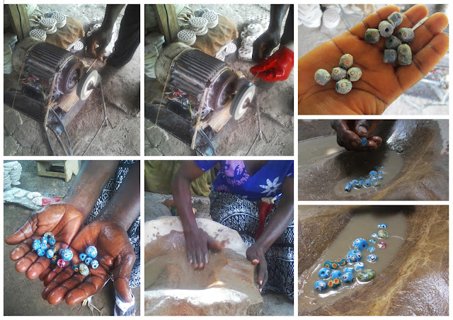 bead making, handmade beads, African craft, Krobo beads