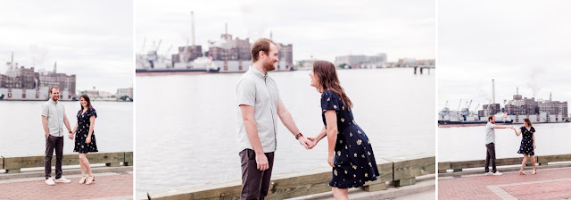 Spring Sunrise Engagement Session in Fells Point Baltimore photographed by Maryland Wedding Photographer Heather Ryan Photography