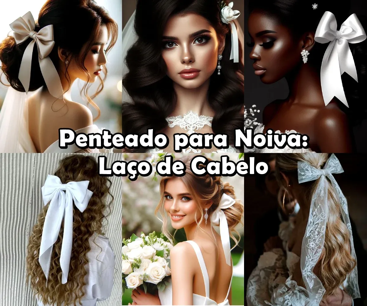 Penteado para noiva: laço de cabelo