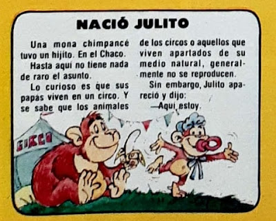 De Todo un Poco, Mono Julito, Oscar Fernandez, juegos, trabalenguas, adivinanzas, Laura Devetach, Revista Billiken, decada del 80, 1980