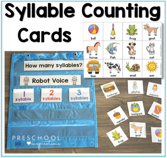 Counting syllables cards