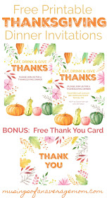 free printable thanksgiving dinner invitations