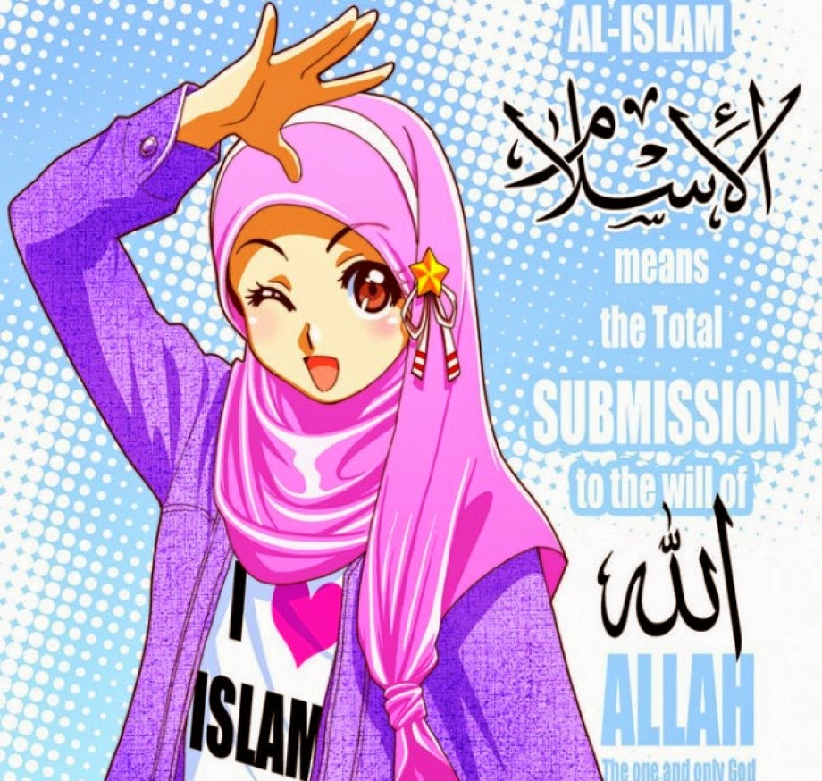 Gambar  Kartun  Muslimah  Assalamualaikum  Kolek Gambar 