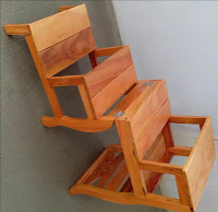 Diseños de silla-escalera de madera