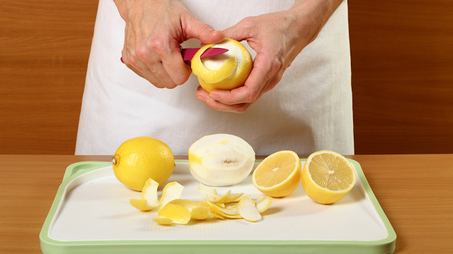Uses of orange and lemon peels for cleaning