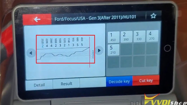 Xhorse Dolphin XP005L Decode & Cut Ford Focus HU101 5